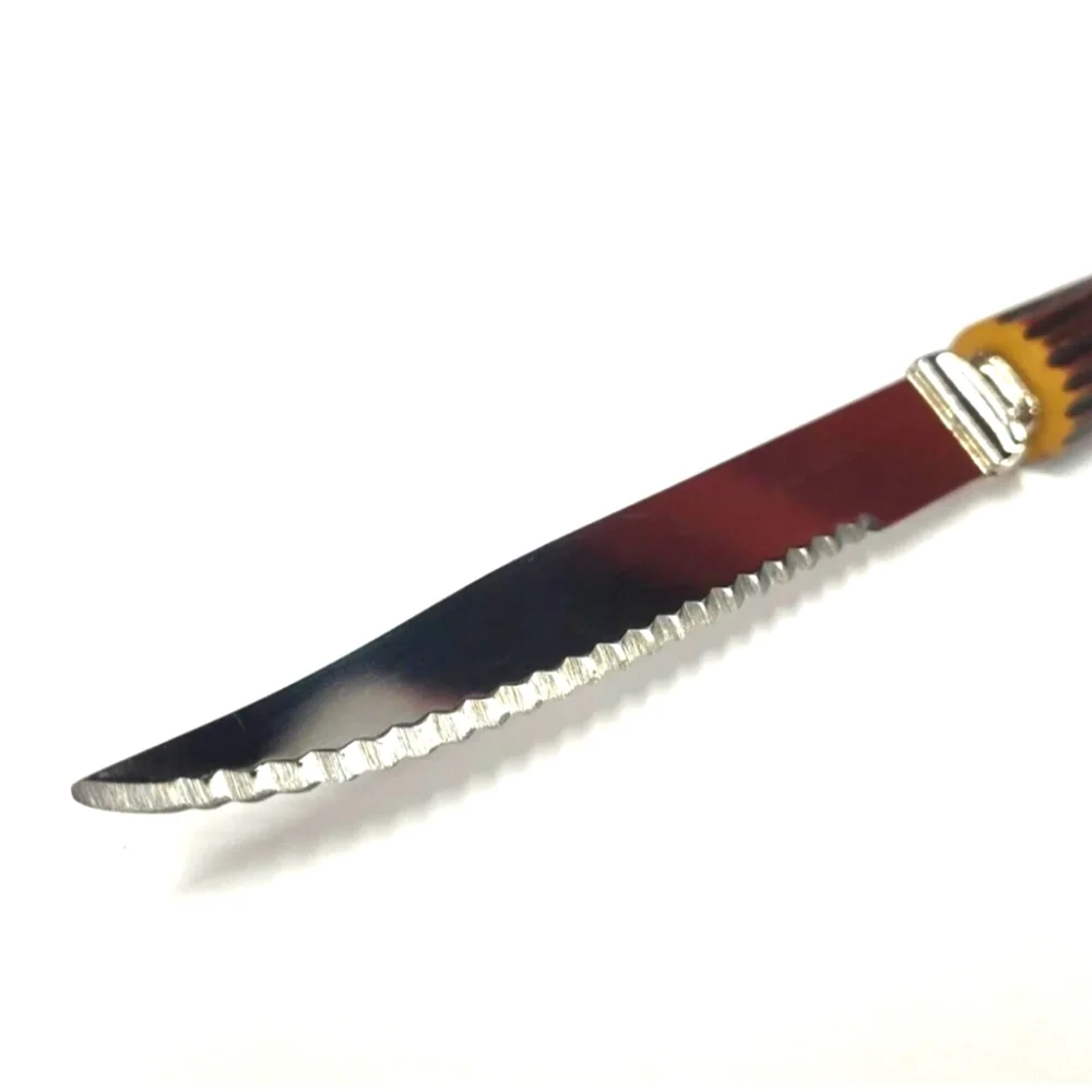 Regent Sheffield Stainless England Steak Knife Faux Bone Handle